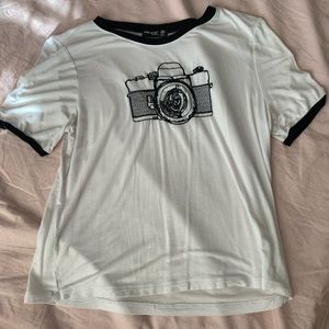 White crop top with camera!!